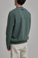MILITARY GREEN CREW NECK SWEATER