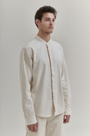 STAND UP COLLAR SHIRT ECRU