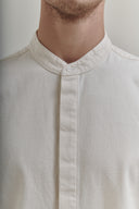 STAND UP COLLAR SHIRT ECRU