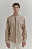 STAND UP COLLAR SHIRT KHAKI