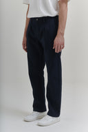 PLEATED WORKER CHINO BLUE