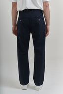 PLEATED WORKER CHINO BLUE