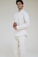 STAND UP COLLAR SHIRT ECRU